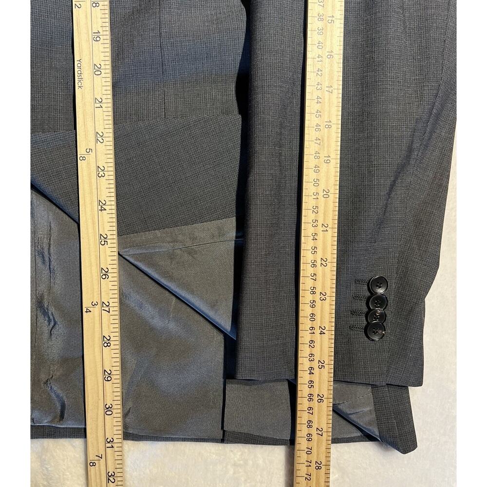 Hugo Boss 40-42R Slate Gray Super 100s Nailhead Blazer Suit Jacket - Picture 12 of 13